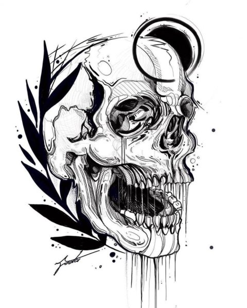 Череп эскиз