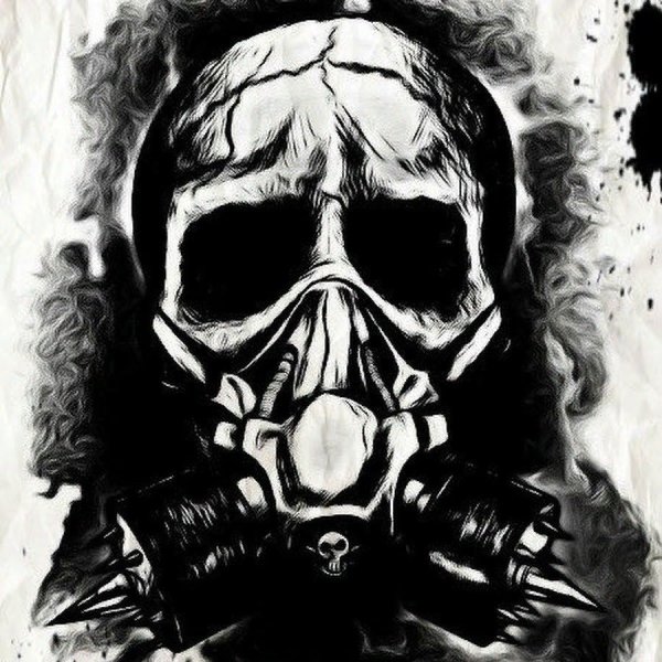 Череп в противогазе