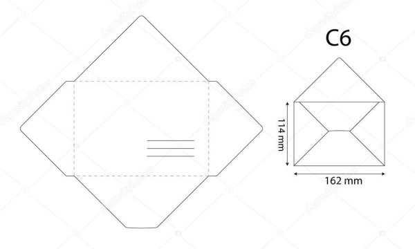 Красивый конверт печать