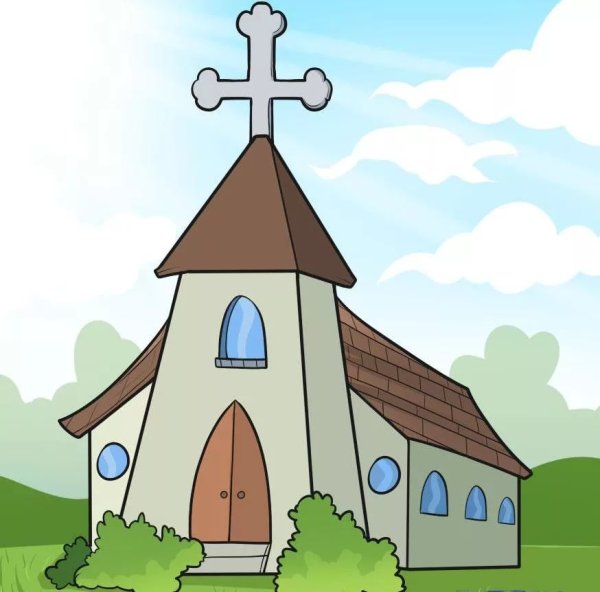Церковь мультяшная