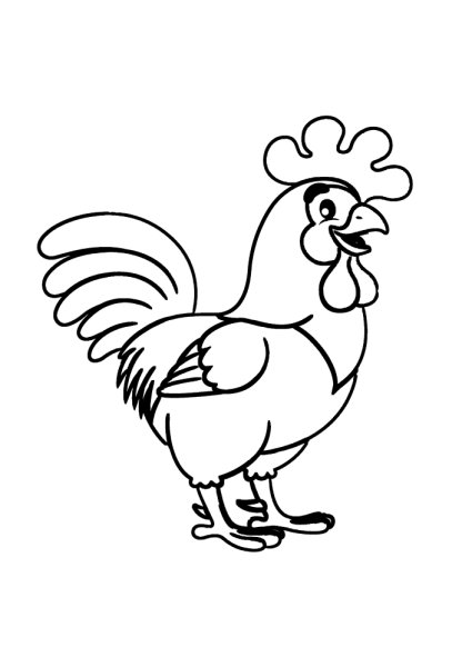 Поэтапное рисование петушка для детей