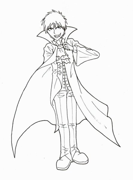 Раскраска вампир