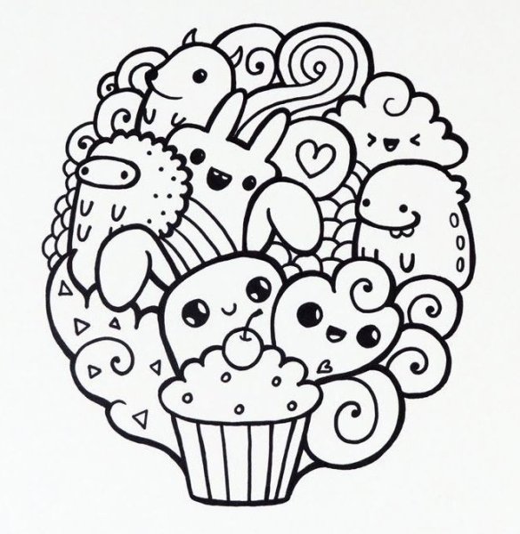 Раскраска антистресс легкая