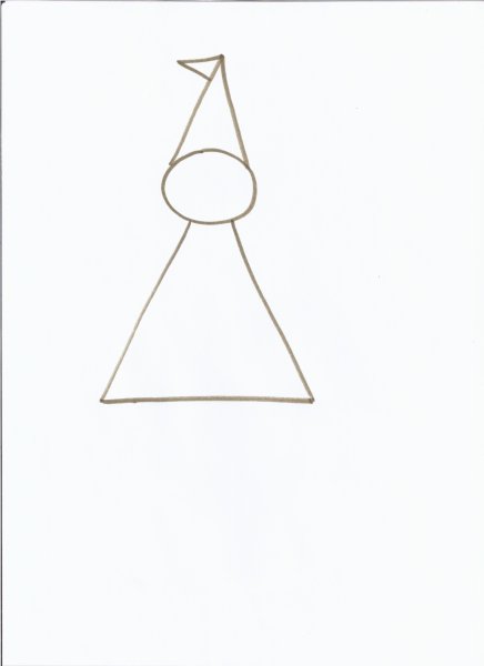 Рисование «маленький гномик» (Комарова т.с., с.42)