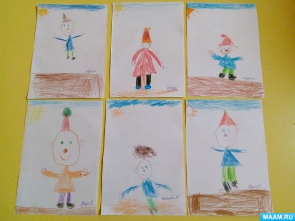 Рисование «маленький гномик» (Комарова т.с., с.42)