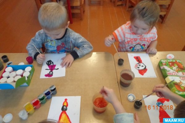 Рисование маленький гномик в средней группе