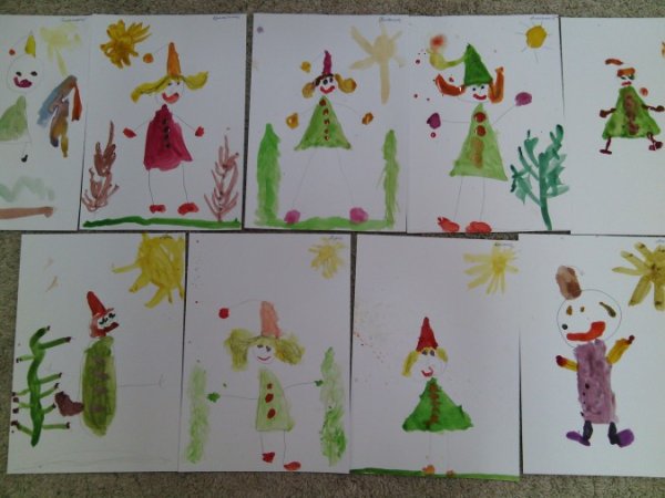 Рисование маленький гномик