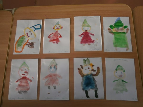 Рисование гномика в средней группе