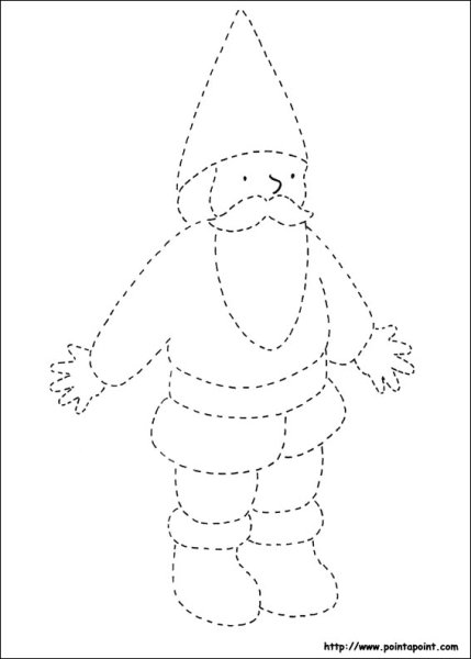 Дед Мороз обвести по точкам