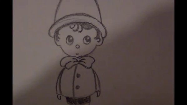 Раскраска самый маленький Гном Вася