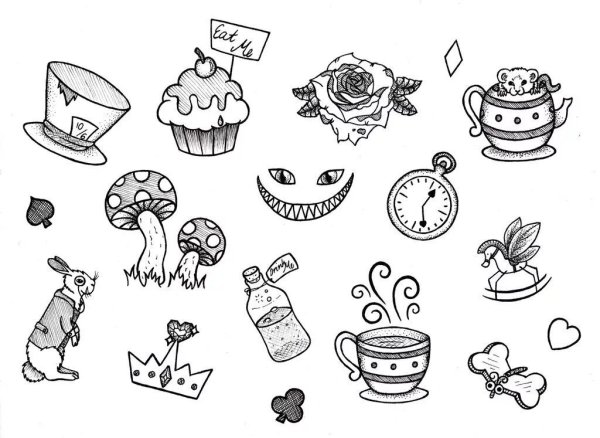 Легкие маленькие тату девочки