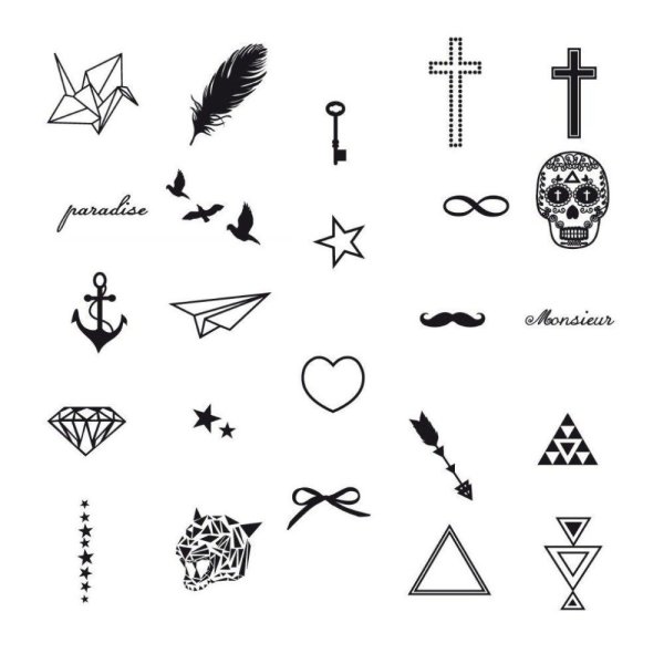 Мультяшные тату эскизы