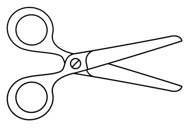 Ножницы раскраска для детей