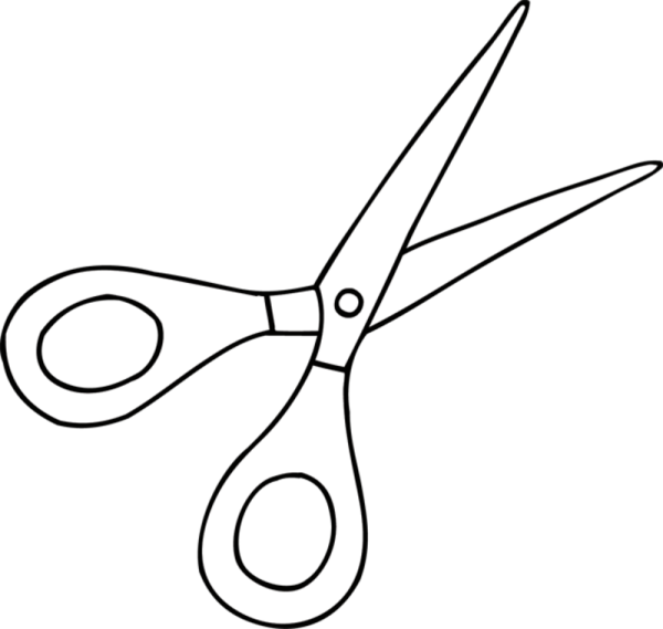 Ножницы черно белые для детей