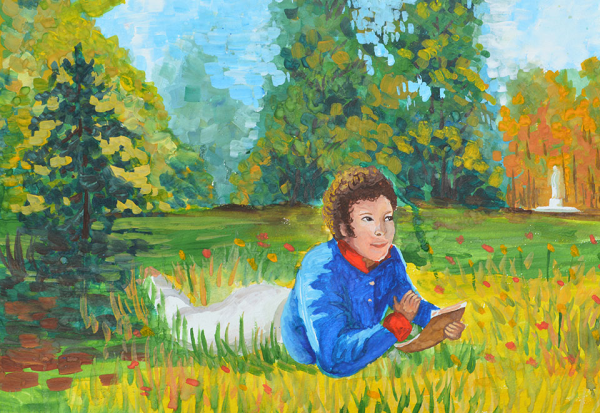 Пушкин рисунок для детей