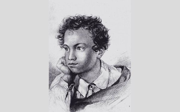 Пушкин гравюра Гейтмана лицеист