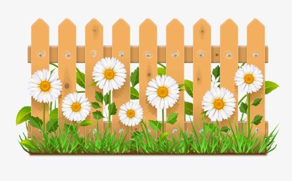 Черно белый забор