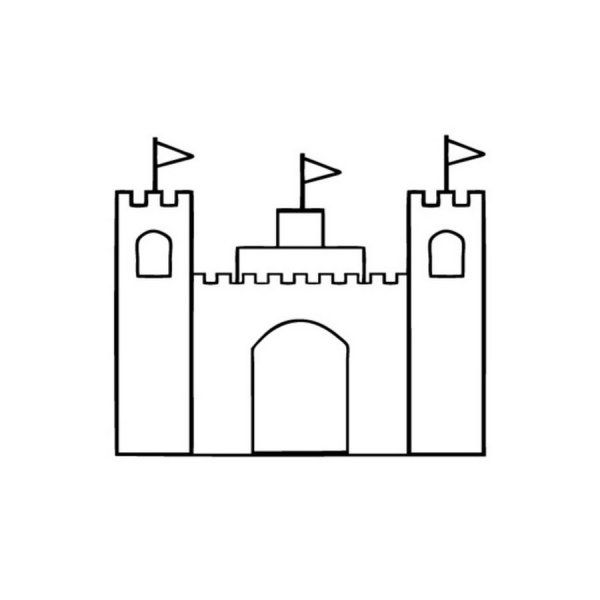 Сказочный замок раскраска для детей