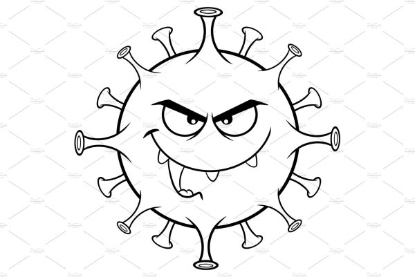 Вирус раскраска для детей