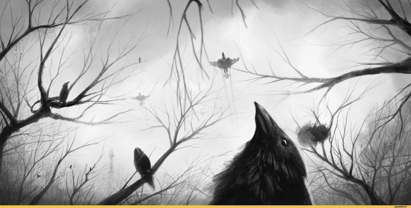 Мрачный ворон