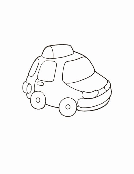 Маленькая машинка раскраска