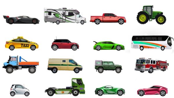 Цветные машинки