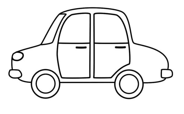 Трафарет легковой машины для детей