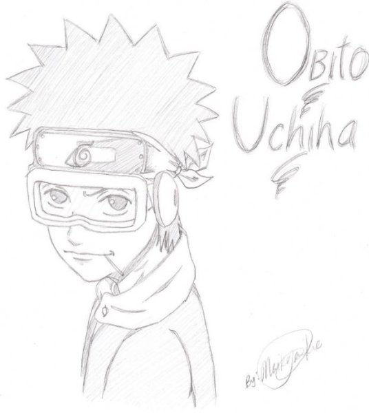 Маленький Обито раскраска