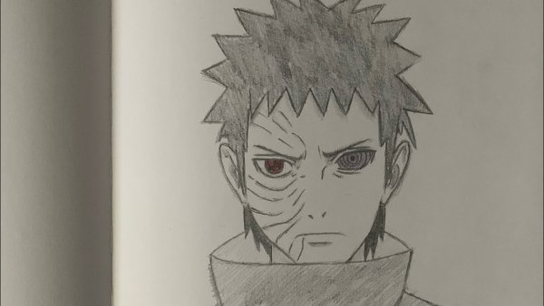 Скетч Наруто Обито