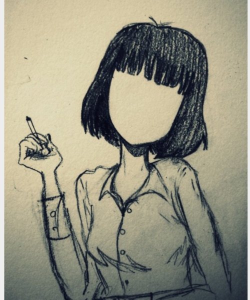 Рисунки для срисовки грустные