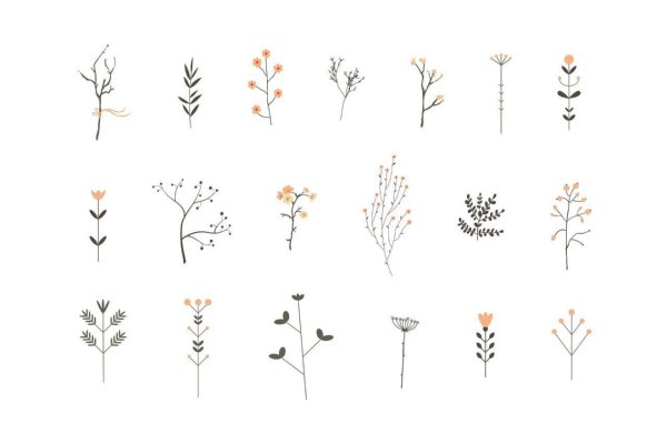 Мини тату растения