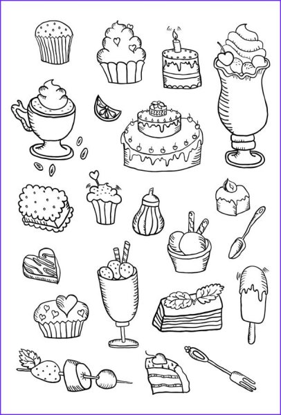 Милые вкусняшки для рисования