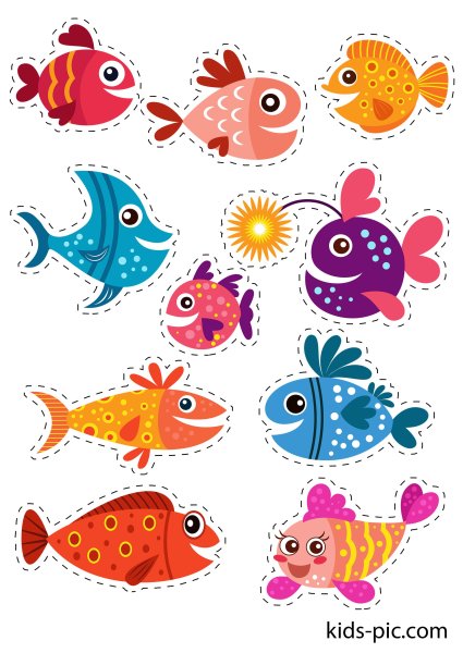 Морские рыбы раскраска