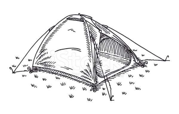 Палатка карандашом