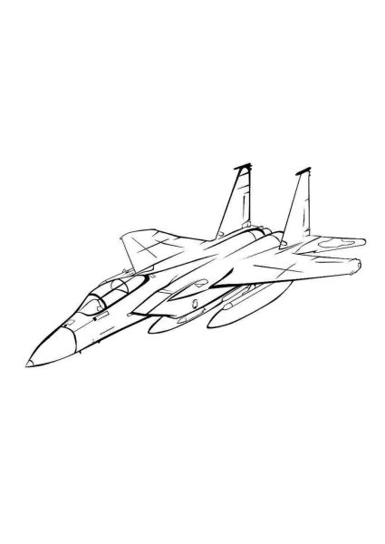 Военный самолет контур