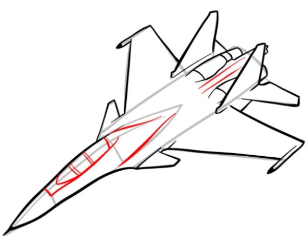Истребитель срисовать