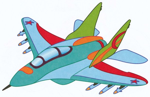 Истребитель рисунок для детей