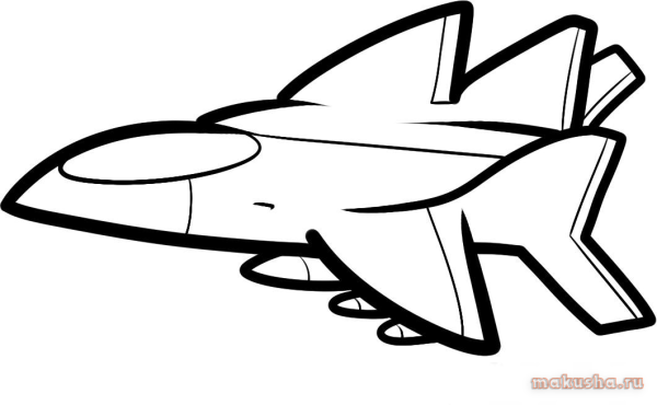 Истребитель раскраска для детей