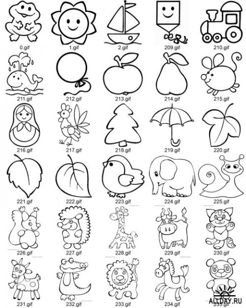 Маленькие рисунки чёрно белые