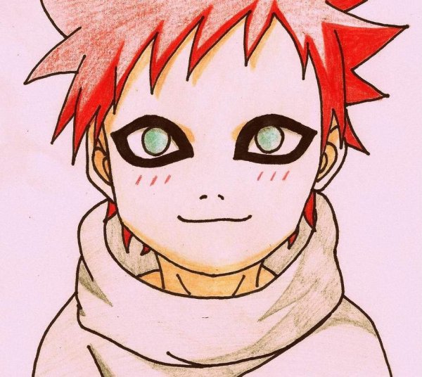 Рисунки аниме Наруто Гаара