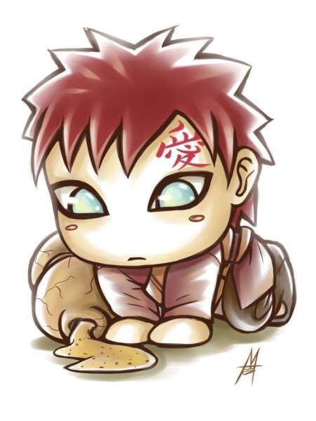 Гаара и Наруто черное