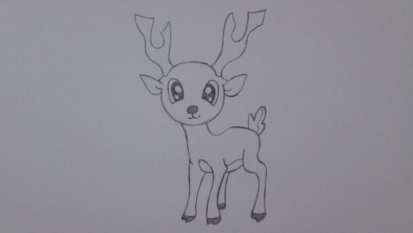 Олень для срисовки