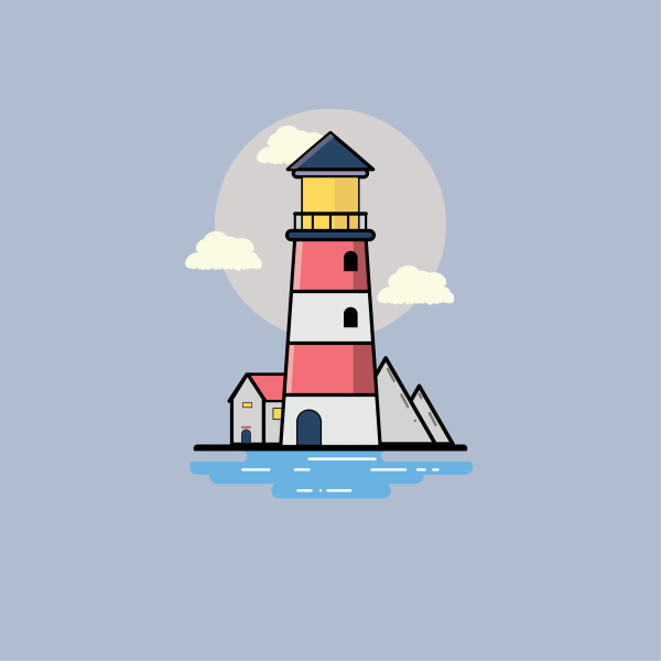 Маяк иллюстрация