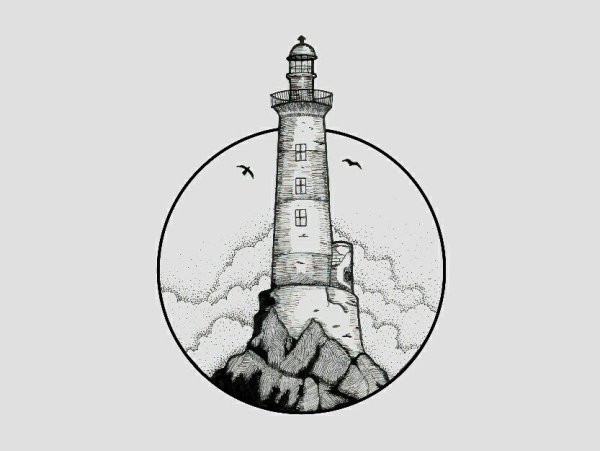 Тату Маяк эскиз
