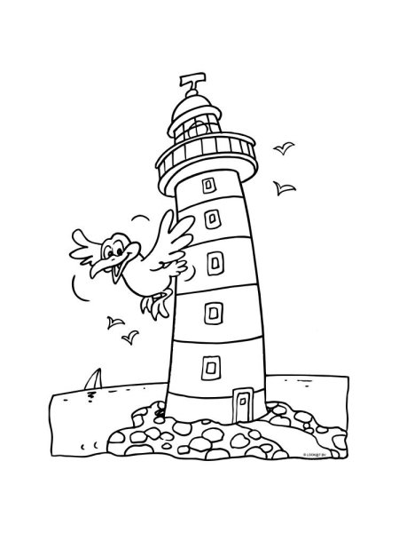 Маяк раскраска