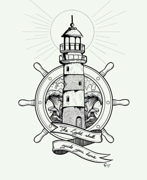 Морские тату Маяк