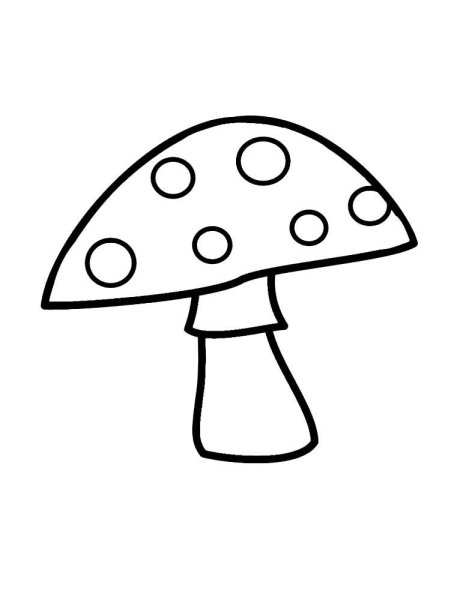 Мухомор раскраска