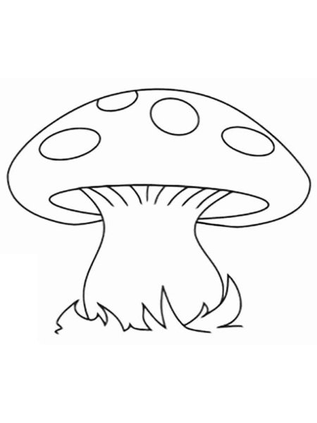 Мухомор раскраска