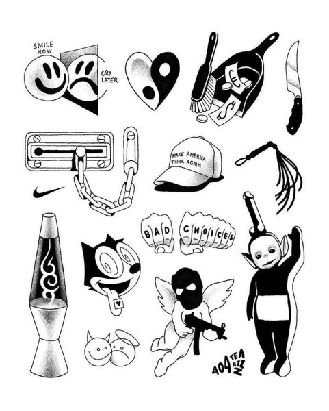 Эскизы тату для молодежи