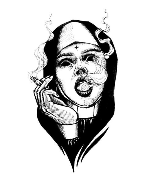 Тату Олд скул черно белые